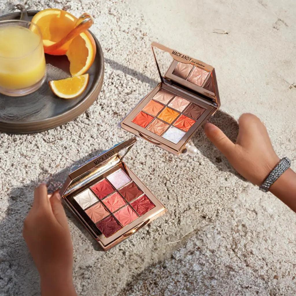 Aqua Glow Waterproof Nine - Color Eyeshadow Makeup Forever Palette - Glowup