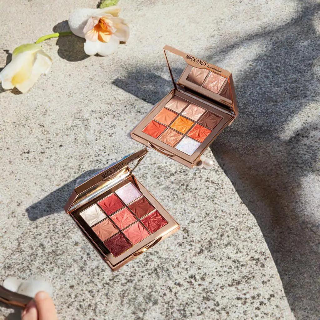 Aqua Glow Waterproof Nine - Color Eyeshadow Makeup Forever Palette - Glowup