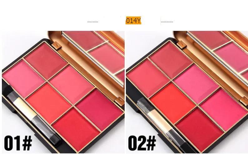 BlushBloom Six-Color Blush Makeup Palette - Glowup