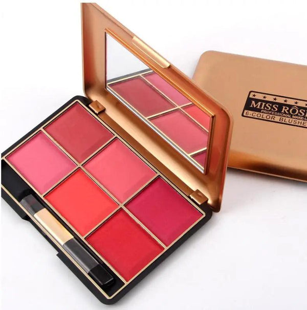 BlushBloom Six-Color Blush Makeup Palette - Glowup