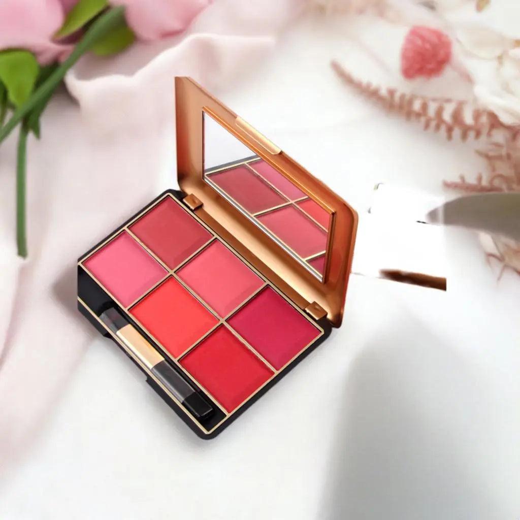 BlushBloom Six-Color Blush Makeup Palette - Glowup