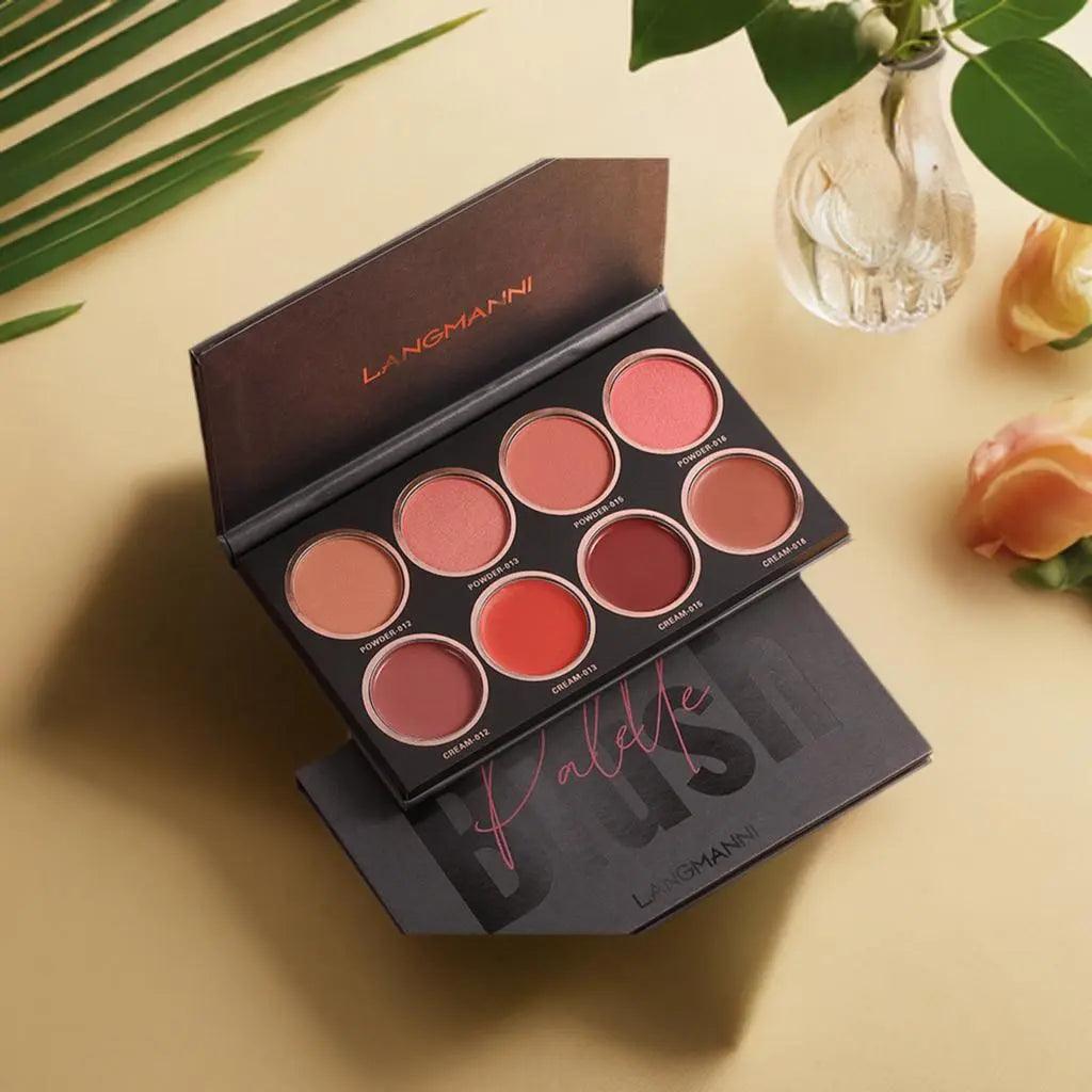 Hue Blend Eight - Color Blush Palette, Makeup Set - Glowup