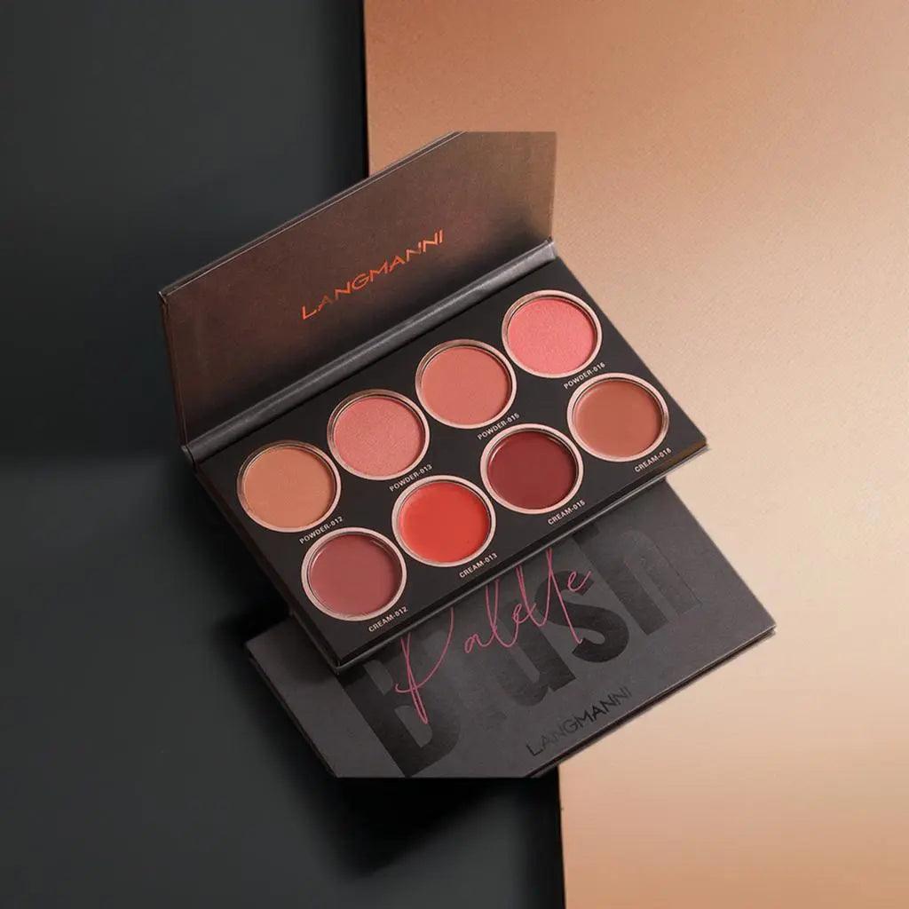 Hue Blend Eight - Color Blush Palette, Makeup Set - Glowup