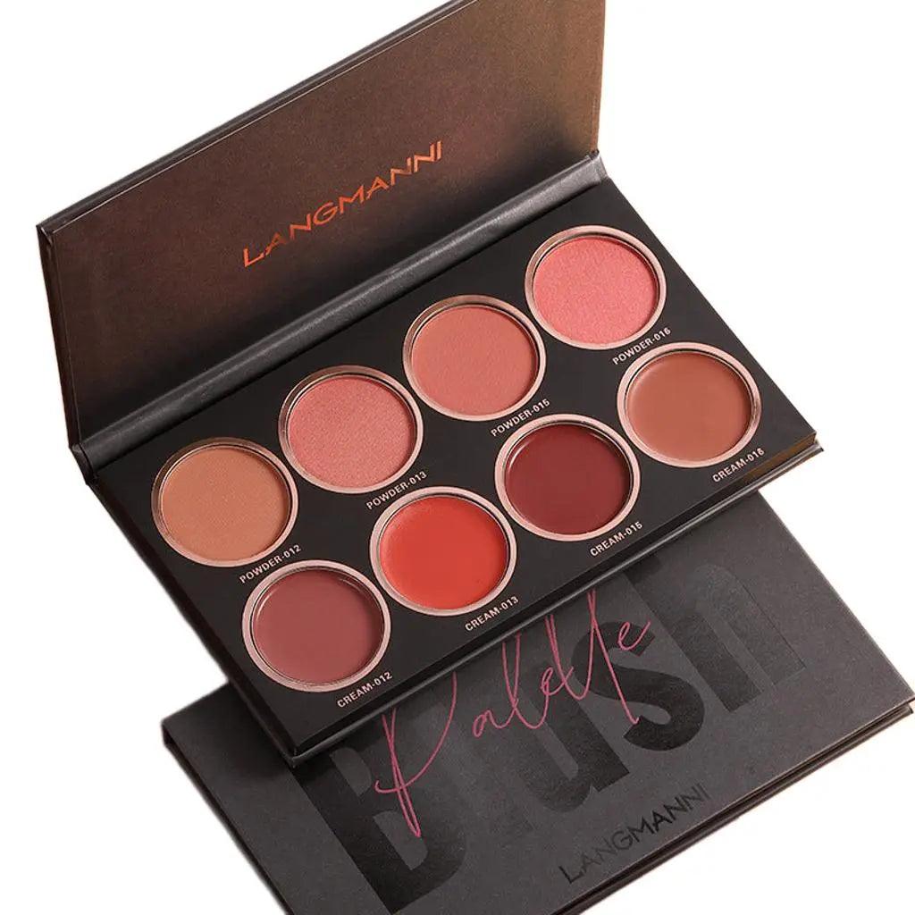 Hue Blend Eight - Color Blush Palette, Makeup Set - Glowup