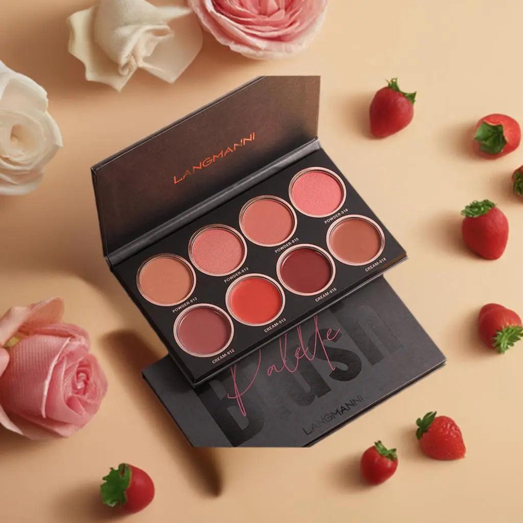 Hue Blend Eight - Color Blush Palette, Makeup Set - Glowup