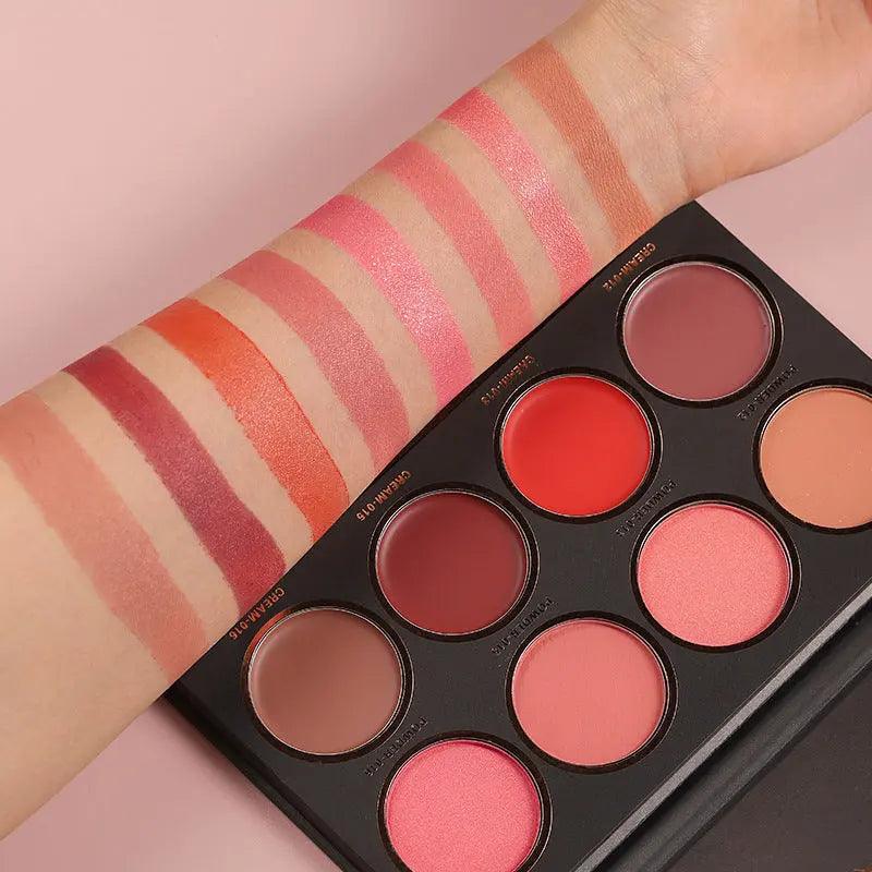 HueBlend Eight-Color Blush Palette - Glowup