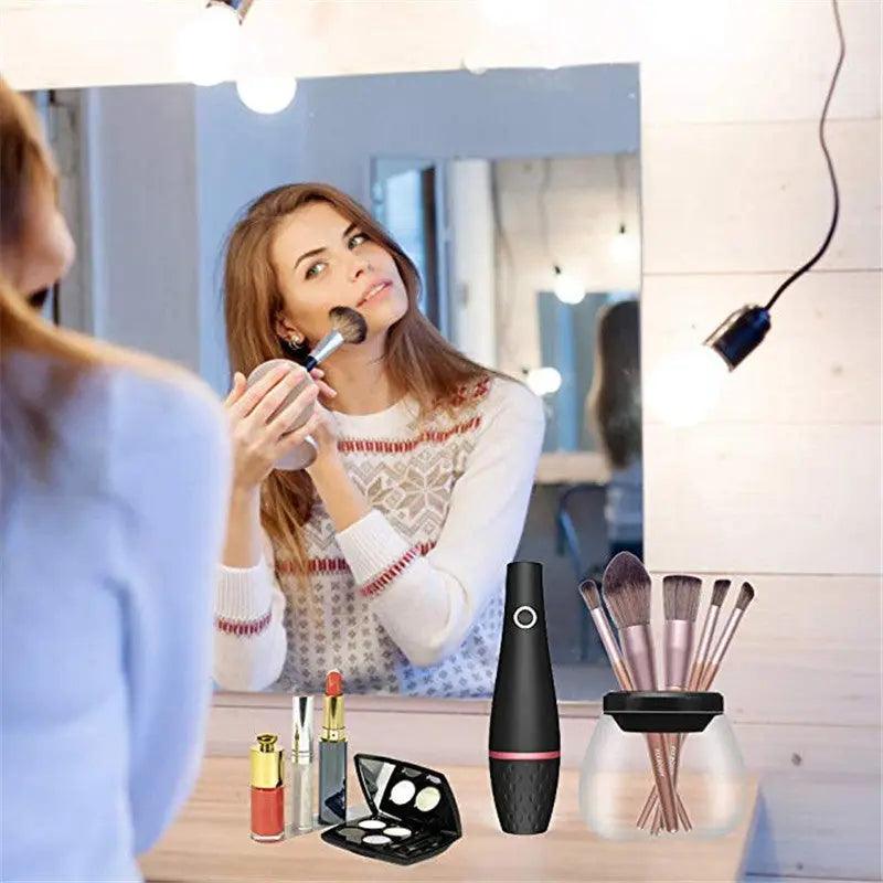 Sparkle Clean Electric Makeup Brush Cleaner Mchine - Glowup