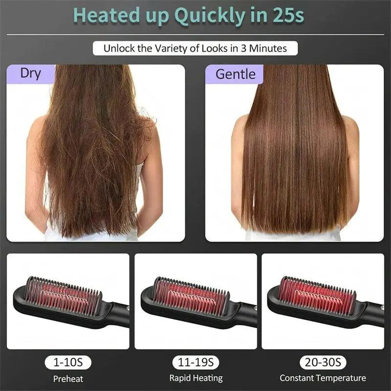 Style Pro 2-in-1 Hair Straightener Hot Comb - Glowup